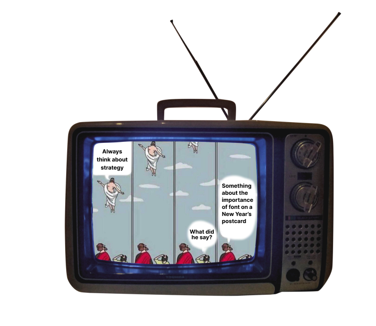 TV and folder marketing visual